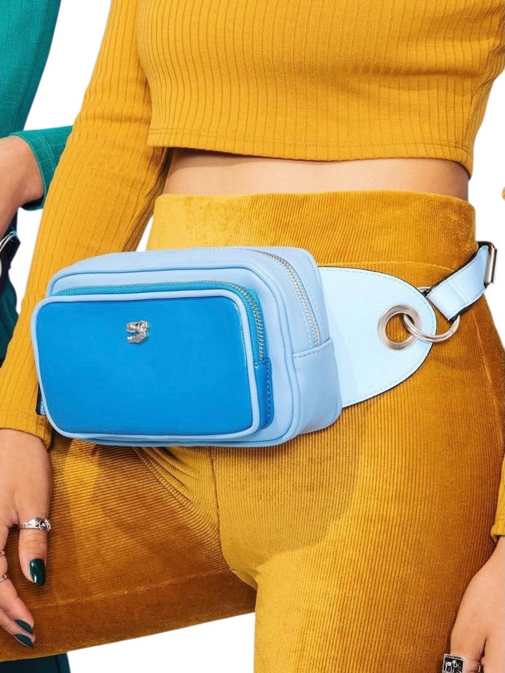 NWOT - Little Rooms Dinosaur Blue Belt Bag Rare Limited Release